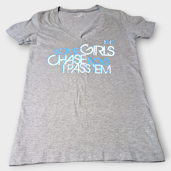 UNDER ARMOUR Gray Heat Gear Chase Boys Pass 'em XS - Picture 1 of 8